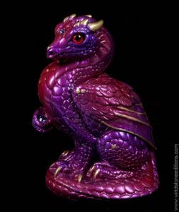Electric Grape Mini Keeper Dragon by Windstone Editions