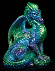 Emerald Peacock Male Dragon by Windstone Editions