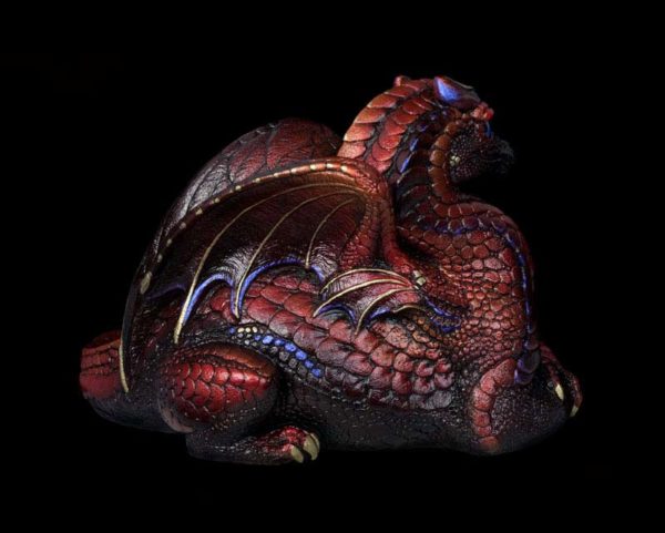 Windstone Editions collectable dragon sculpture - Female Hearth Dragon - Carnelian