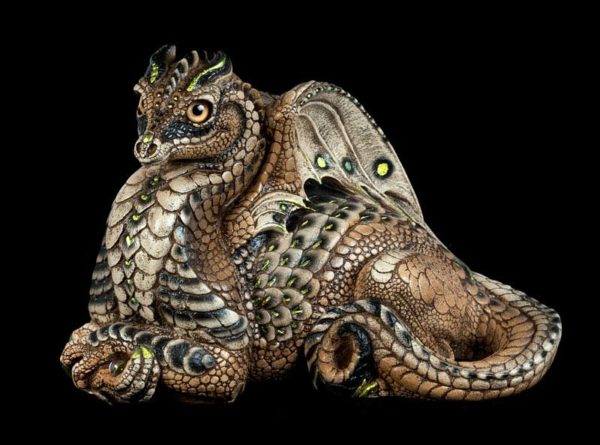 Windstone Editions collectable dragon sculpture - Female Hearth Dragon - Sandgrouse