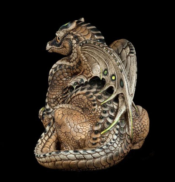 Windstone Editions collectable dragon sculpture - Female Hearth Dragon - Sandgrouse