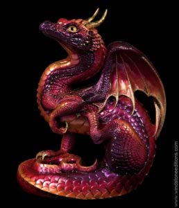 Fire Berry Scratching Dragon by Windstone Editions
