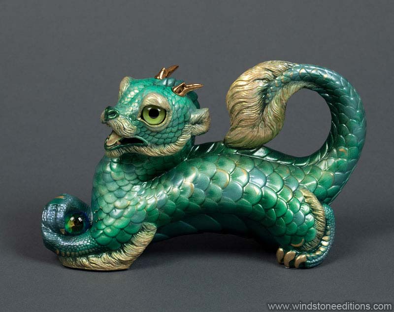 Green Bayou Young Oriental Dragon by Windstone Editions