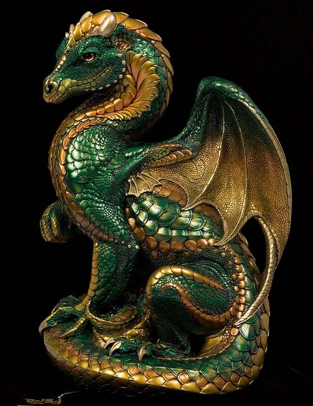 Green Forest Secret Keeper Dragon by Windstone Editions