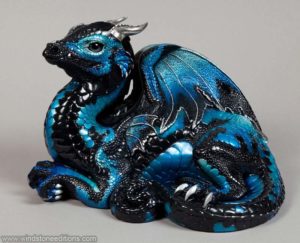 Obsidian Frost Old Warrior Dragon by Windstone Editions