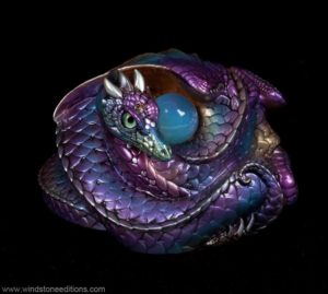 Oil Spot Coiled Dragon by Windstone Editions