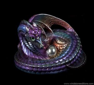 Oil Spot Mother Coiled Dragon by Windstone Editions