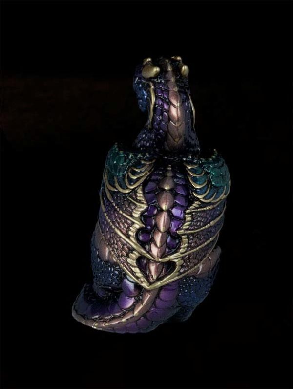 Windstone Editions collectable dragon sculpture - Mini Keeper Dragon - Peacock
