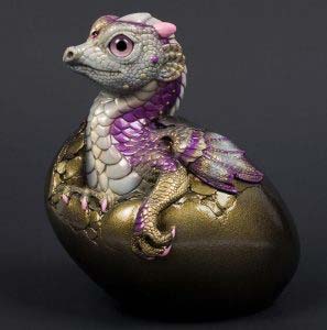 Amethyst Gold Hatching Empress Dragon by Windstone Editions