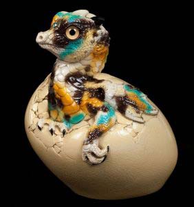 Banana Orange Camouflage Hatching Empress Dragon by Windstone Editions