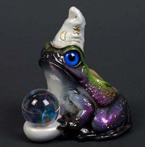 Black Autumn Frog Wizard by Windstone Editions