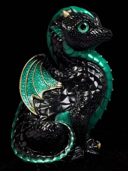 Black Emerald Fledgling Dragon #2 by Windstone Editions