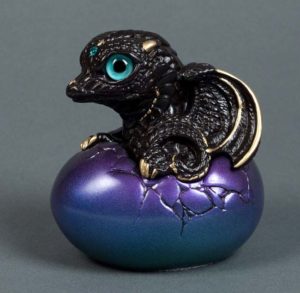 Black Peacock Hatching Dragon by Windstone Editions