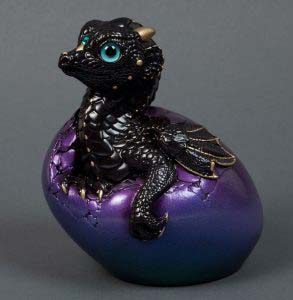 Black Peacock Hatching Empress Dragon by Windstone Editions