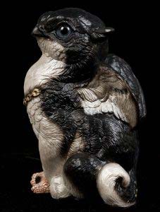 Black Pearl Sitting Griffin Chick by Windstone Editions