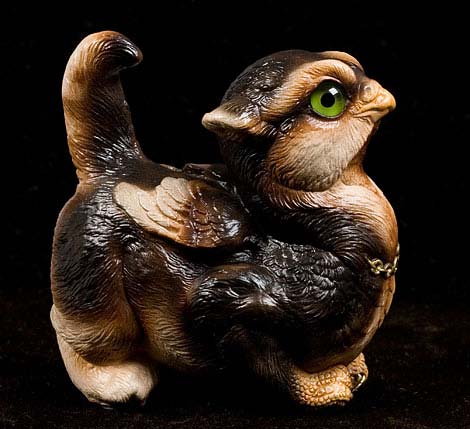 Black and Tan Crouching Griffin Chick by Windstone Editions
