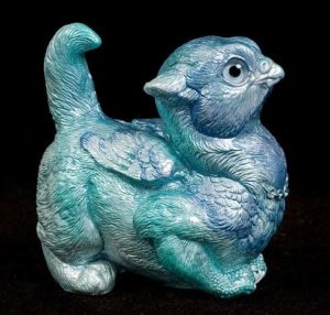 Blue Ice Crouching Griffin Chick by Windstone Editions