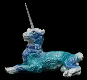 Blue Ice Gothic Unicorn by Windstone Editions