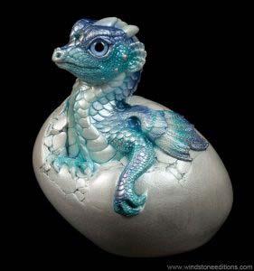 Blue Ice Hatching Empress Dragon #2 by Windstone Editions