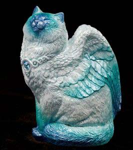 Blue Ice Small Bird-Winged Flap Cat by Windstone Editions