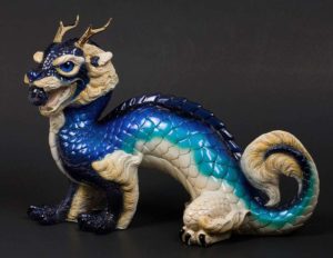 Blueberry Cloud Oriental Sun Dragon by Windstone Editions