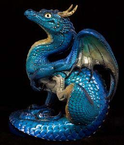 Blueberry Scratching Dragon by Windstone Editions