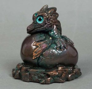 Bronze Patina Hatching Dragon by Windstone Editions