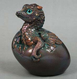 Bronze Patina Hatching Empress Dragon by Windstone Editions