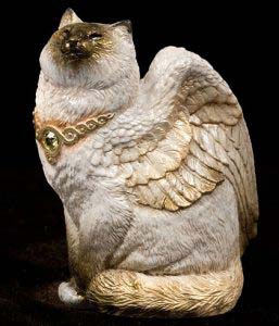 Bronze Point Small Bird-Winged Flap Cat by Windstone Editions