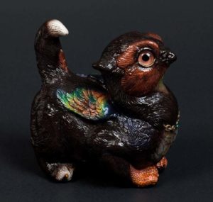 Copper Forest Crouching Griffin Chick by Windstone Editions