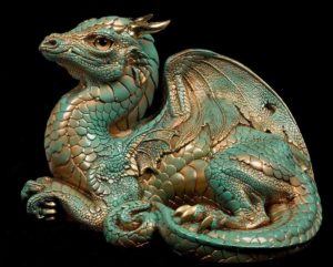 Copper Jade Old Warrior Dragon by Windstone Editions
