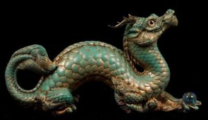 Copper Jade Oriental Dragon by Windstone Editions
