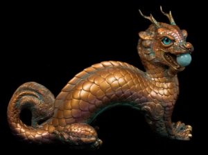 Copper Patina Oriental Moon Dragon by Windstone Editions