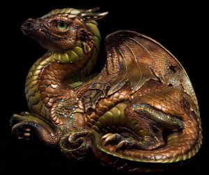 Copper Serpentine Old Warrior Dragon by Windstone Editions