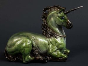 Emerald Bronze Mother Unicorn by Windstone Editions