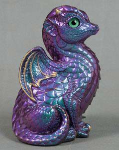 Emerald Violet Shift Fledgling Dragon by Windstone Editions