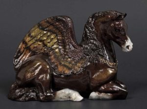 Golden Bronze Mother Pegasus by Windstone Editions