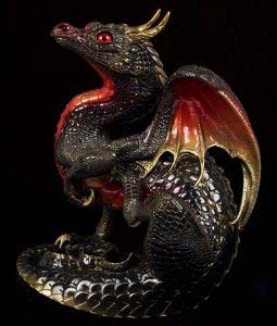 Golden Hades Scratching Dragon by Windstone Editions