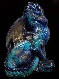 Indigo Ice Male Dragon by Windstone Editions