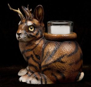 Jackatigalope Dexter Candle Lamp by Windstone Editions