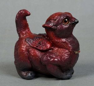 Mahogany Crouching Griffin Chick by Windstone Editions