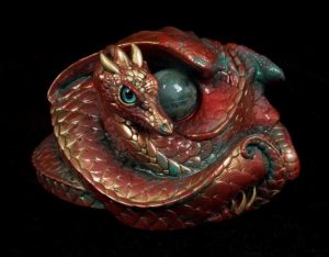 Mars Patina Coiled Dragon by Windstone Editions