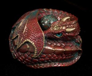 Mars Patina Curled Dragon by Windstone Editions