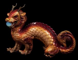 Nectarine Oriental Sun Dragon by Windstone Editions