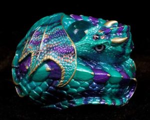 Neon Tiger Curled Dragon by Windstone Editions