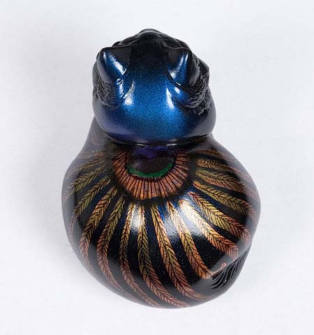 Peacock Fat Pebble Cat #1 by Windstone Editions