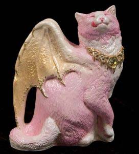 Pink Tuxedo Small Bat-Winged Flap Cat by Windstone Editions