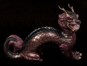 Plum Oriental Moon Dragon by Windstone Editions