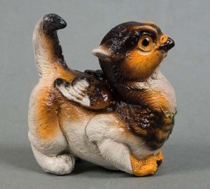 Pumpkin Crouching Griffin Chick by Windstone Editions