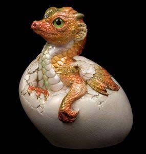 Pumpkin Pearl Hatching Empress Dragon by Windstone Editions